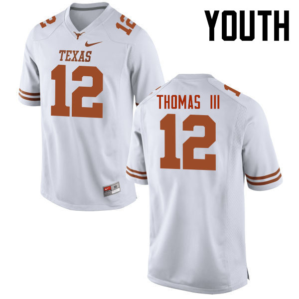 Youth #12 Earl Thomas Texas Longhorns College Football Jerseys-White